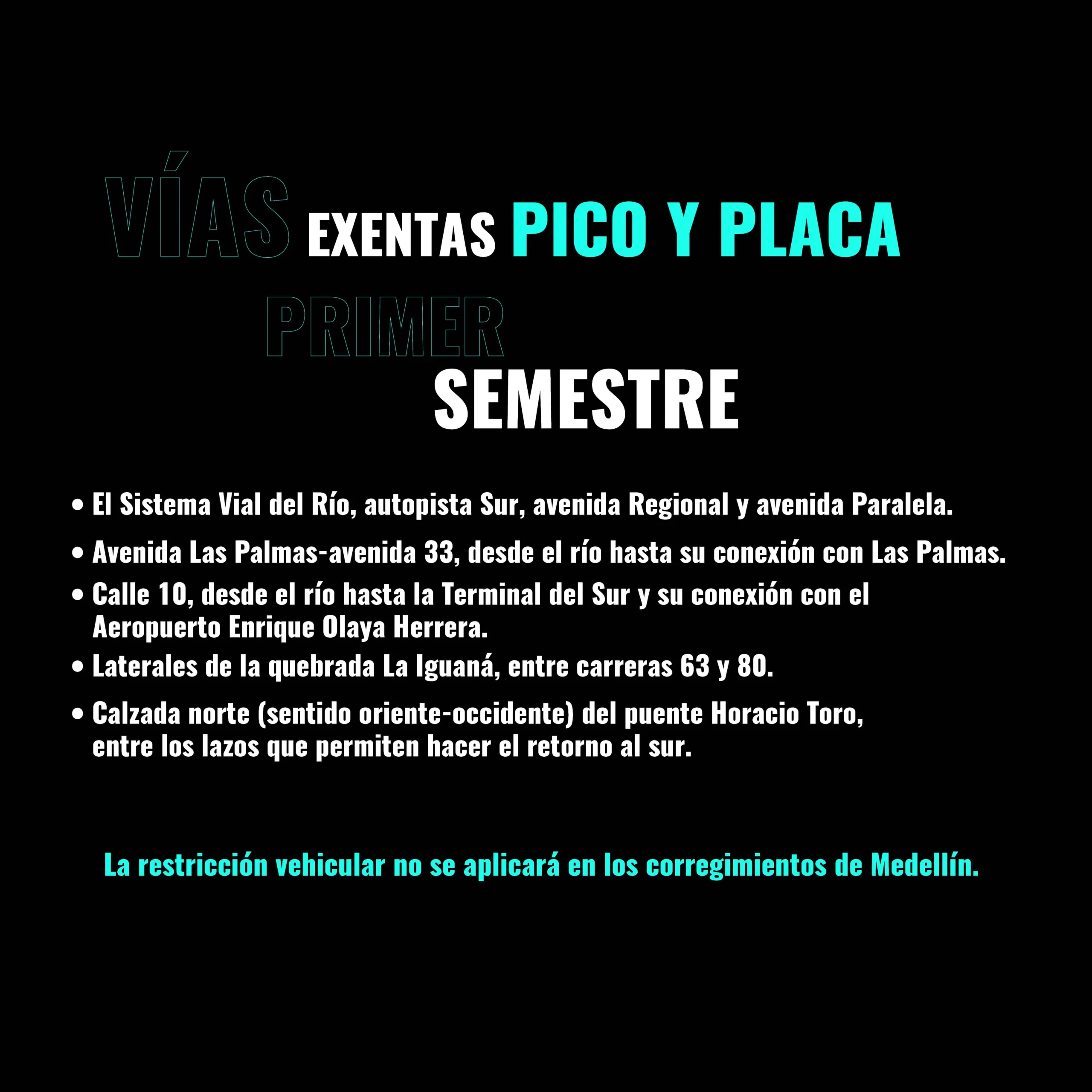 BANNER INFO PICO Y PLACA Medellin 2025 BANNER INFO PICO Y PLACA Medellin 2025